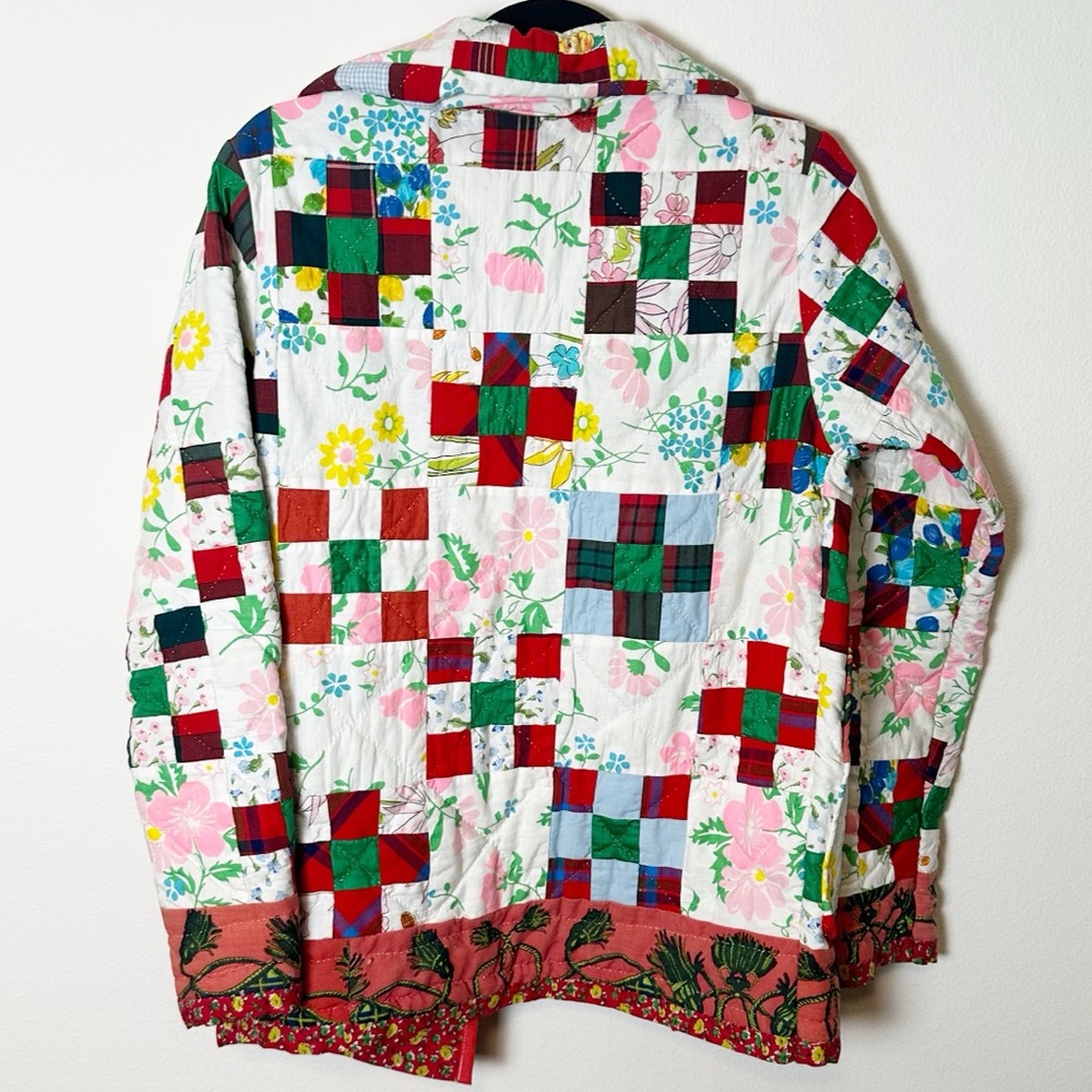 Oscilatey Quilted Chore Jacket Patchwork Pockets … - image 2